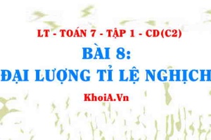 Khái niệm Đại lượng tỉ lệ nghich là gì, tính chất của đại lượng tỉ lệ nghịch? Toán 7 bài 8 c2cd1